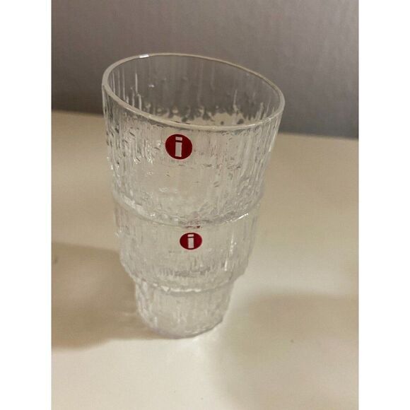 Iittala Paadar Shot Liquor Glasses Tapio Wirkkala Iceberg Icicle Set of 2 - Picture 7 of 11